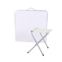Ver imagem 4 de Kit Mesa Dobrável Portátil que Vira Maleta de Alúminio 120x60cm com 4 Banquinhos Dobráveis