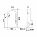 Ver imagem 3 de Torneira para Lavatório de Mesa Bica Alta Gali Docol
