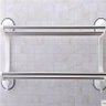 Prateleira Dupla de Toalhas para Banheiros com Barras em Inox de 60cm + Ventosa de Sucção - 4