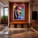 Ver imagem 5 de Quadr Canvas Metal Poster Salvador Dali 90x60cm Mold Preta