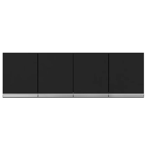 Armário Aéreo Andréia 4 Portas 160 Cm Preto Ajl Móveis