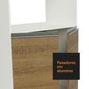 Ver imagem 7 de Kit Armário de Cozinha 60 cm 100% MDF 2 Portas e 1 Suspensa Com Tampo Branco/Rustic/Crema Smart Madesa