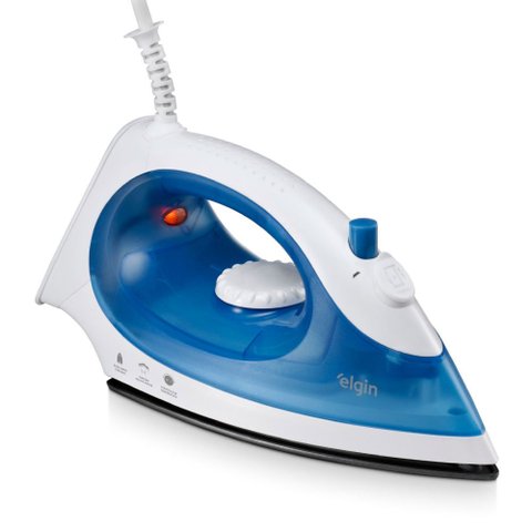 Ferro de Passar Iron Press Branco com Azul Elgin