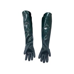 Luva Pvc Palma Áspera Verde com Forro Handschuhe Ca 1170 36cm - 4
