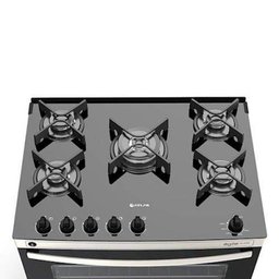 Fogão a Gás 5 Bocas Tripla Chama Automático Agile Glass Inox Atlas - 3