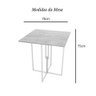 Mesa Quadrada Industrial 70cm Branca Tampo Madeira Pinus - 3