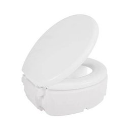 Assento Sanitário Elevado Almofadado 18cm Com Tampa E Astra - 1