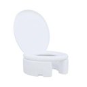 Ver imagem 3 de Assento Sanitário Elevado Almofadado 18cm Com Tampa E Astra