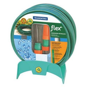 Mangueira Flex para Jardim, 20 m, com esgates rosqueados, Laurel Japonesa - Tramontina