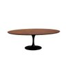 Mesa Saarinen Oval Base Preta Tampo Nogueira - 1
