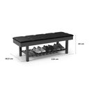 Ver imagem 6 de Banco em Madeira Almofadado com Sapateira Bege Linho