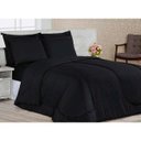 Ver imagem 1 de Kit Edredom Dupla Face Casal Padrão Confortable + Jogo de Lençol - 06 Peças - Preto