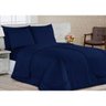Kit Edredom Dupla Face Casal Padrão Confortable + Jogo de Lençol - 06 Peças - Marinho - 1