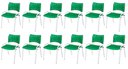 Ver imagem 2 de Cadeira Iso Base Branco Igreja, Escola, Escritório - Verde Kit 12 Peças