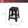 Banqueta de Plástico Resistente Área Externa Mor Preto - 3