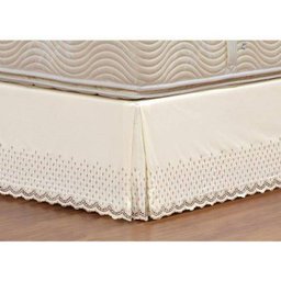 Saia Box para Cama de Casal Queen Probox de Laise Tecido Misto - Palha - 1 Saia Box para Cama de Casal Queen Probox de Laise Tecido Misto - Palha - 1