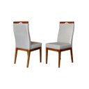 Ver imagem 2 de Kit 2 Cadeiras de Jantar Paris Linho Bege - IDEAL MOVEIS