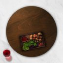 Ver imagem 3 de Prato Giratório para Servir Sobrepor Mesa de Jantar Castanho 90 Cm