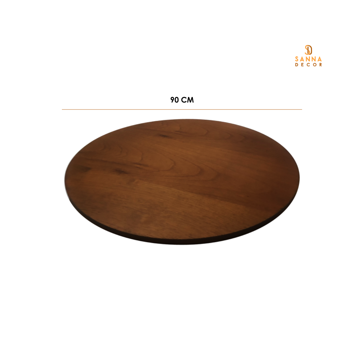 Prato Giratório para Servir Sobrepor Mesa de Jantar Castanho 90 Cm - 5