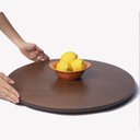 Ver imagem 2 de Prato Giratório para Servir Sobrepor Mesa de Jantar Castanho 90 Cm