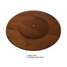Prato Giratório para Servir Sobrepor Mesa de Jantar Castanho 90 Cm - 1