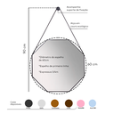 Ver imagem 6 de Espelho Adnet Ocotogonal Luminação Led Frio Elegante Moderno