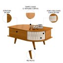 Ver imagem 3 de Mesa de Centro para Sala 90cm Indy Z10 Off/cinamomo - Mpozenato
