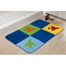 Kit Tapete 120cm x 74cm Infantil Avião Bebê Quarto Sala Menino Menina Colorido Azul Royal - 1