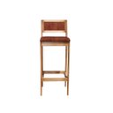 Ver imagem 3 de Kit 2 Banquetas Madeira Mel Pub Encosto Assento Sintetico:Mel com Sintetico Whisky