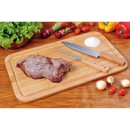Conjunto Para Churrasco com Tábua Retangular Bamboo - 4