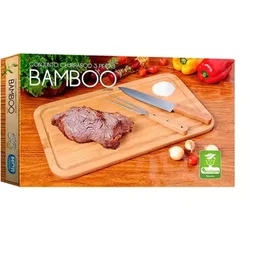 Conjunto Para Churrasco com Tábua Retangular Bamboo - 3
