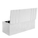 Ver imagem 2 de Calçadeira Baú Recamier Casal 140CM Grécia Courino Branco - D A DECOR