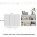 Ver imagem 3 de Gabinete Banheiro 3 Portas Suspenso 90cm Multimóveis V5029 Branco
