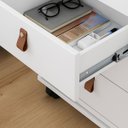 Ver imagem 3 de Gaveteiro com Rodinha Quarto Escritório 4 Gavetas Multiuso:branco