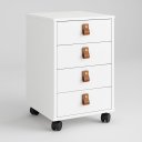 Ver imagem 4 de Gaveteiro com Rodinha Quarto Escritório 4 Gavetas Multiuso:branco