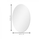 Ver imagem 4 de Espelho Multiuso Lapidado Pendurador Led Branco 60x40cm Oval
