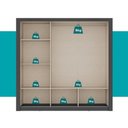 Ver imagem 6 de Guarda-roupa Casal 3 Portas Doha Carraro Ripado