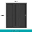 Ver imagem 5 de Guarda-roupa Casal 3 Portas Doha Carraro Ripado