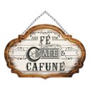 Ver imagem 1 de Placa Decorativa com Corrente Fé Café Cafuné MDF 27,5x20cm - Wp Connect