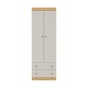 Ver imagem 7 de Guarda-roupa Infantil 62cm 2 Portas e 2 Gavetas Encanto Multimóveis Mp4446 Madeirado/off White