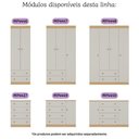 Ver imagem 6 de Guarda-roupa Infantil 62cm 2 Portas e 2 Gavetas Encanto Multimóveis Mp4446 Madeirado/off White
