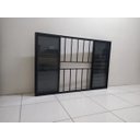 Ver imagem 2 de Janela Veneziana de Alumínio Preto C/grade 100x150 6 Folhas