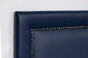 Ver imagem 3 de Cabeceira Queen Reta Luxo 160x60 Courino Azul - Tachas Fumê