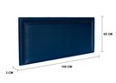 Ver imagem 2 de Cabeceira Queen Reta Luxo 160x60 Courino Azul - Tachas Fumê