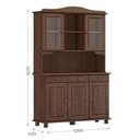 Ver imagem 7 de Cristaleira Madeira Maciça 5 Portas 129 Cm 8925 Cafe Milani Store Cafe