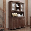 Ver imagem 2 de Cristaleira Madeira Maciça 5 Portas 129 Cm 8925 Cafe Milani Store Cafe