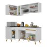Cozinha Compacta de Canto Veneza GW Multimóveis MP2056 com Armário e Balcão Branca - 6