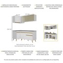 Ver imagem 4 de Cozinha Compacta de Canto Veneza GW Multimóveis MP2056 com Armário e Balcão Branca