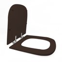 Ver imagem 2 de Assento Sanitário Poliéster para Louça Piano (deca) Super Luxo Cromado (reb. Oculto) Marrom Fosco