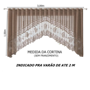 Ver imagem 5 de Cortina Renda Bando Cascata 3M X 1M Alt Desert Bule Lisa